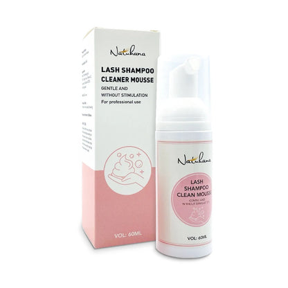 Natuhana 60ml wimperextension Shampoo Mousse, Lash Cleaning Foam voor vals wimpers, zacht & niet-irriterend make-up gereedschap