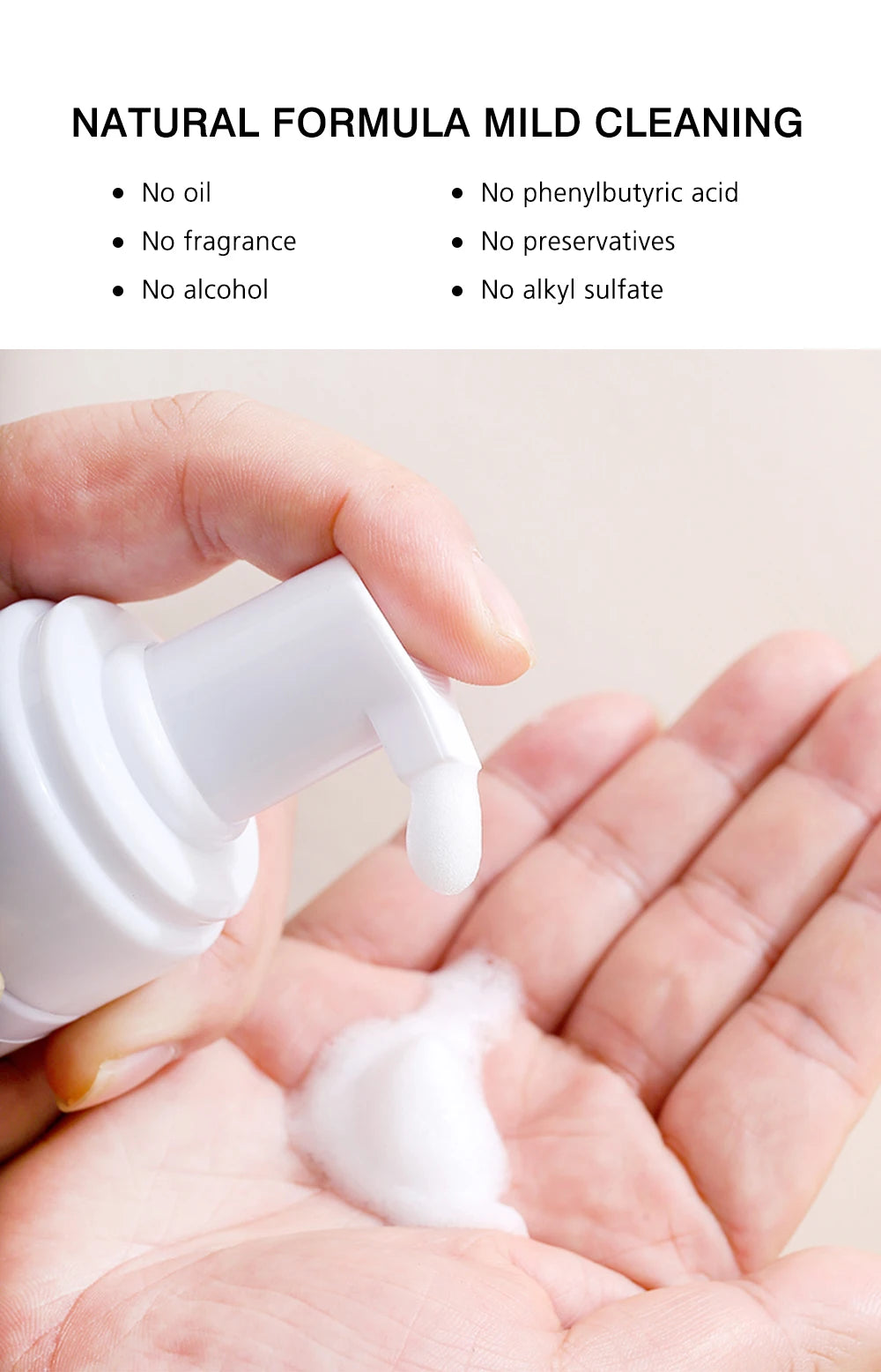 Natuhana 60ml wimperextension Shampoo Mousse, Lash Cleaning Foam voor vals wimpers, zacht & niet-irriterend make-up gereedschap