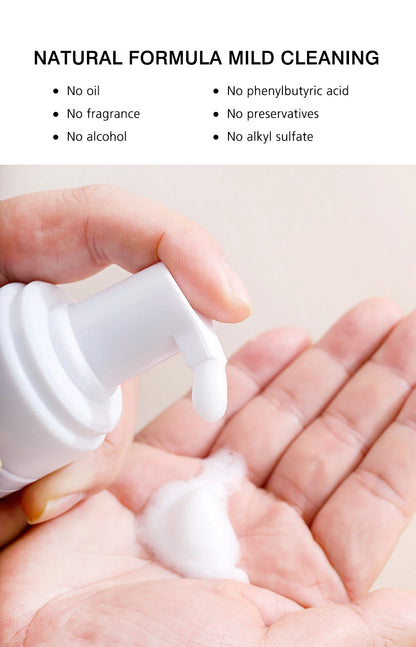 Natuhana 60ml wimperextension Shampoo Mousse, Lash Cleaning Foam voor vals wimpers, zacht & niet-irriterend make-up gereedschap