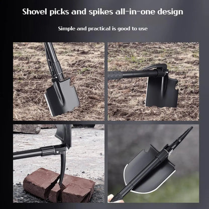 1PC Outdoor Opvouwbare Camping Schop Multifunctioneel wandelhulpmiddel, Portable Garden & Survival Shovel