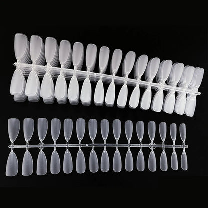 120PCS Matte Press-On Nageltips . . Zachte Full-Cover Ovale Amandel Valse Nagels voor DIY Manicure