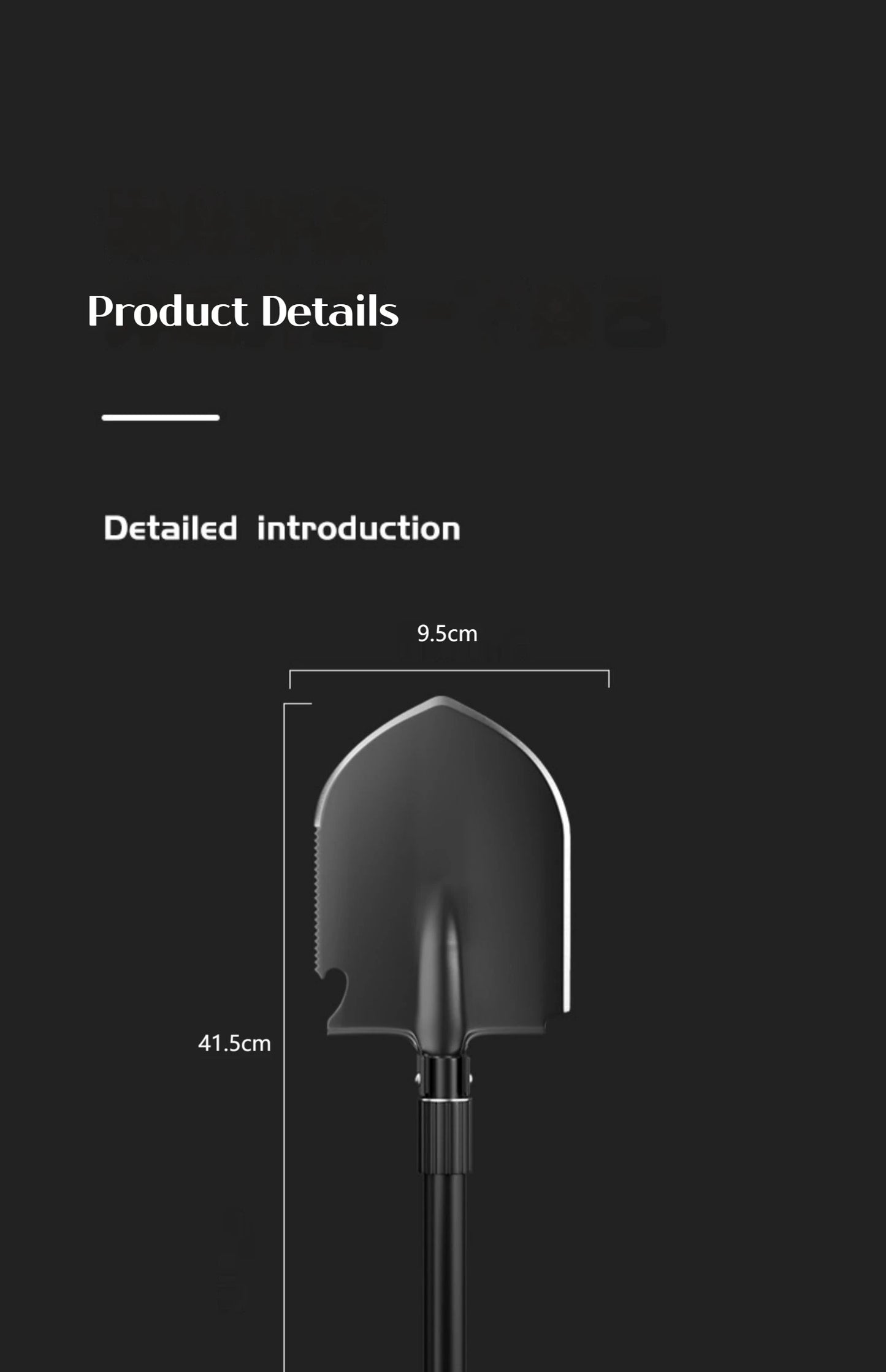 1PC Outdoor Opvouwbare Camping Schop Multifunctioneel wandelhulpmiddel, Portable Garden & Survival Shovel