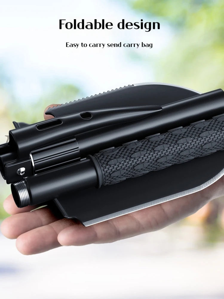 1PC Outdoor Opvouwbare Camping Schop Multifunctioneel wandelhulpmiddel, Portable Garden & Survival Shovel