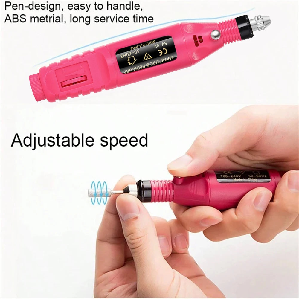 Draagbare professionele elektrische nagelboormachine . Manicure & Pedicure Boorset voor thuis en salon gebruik