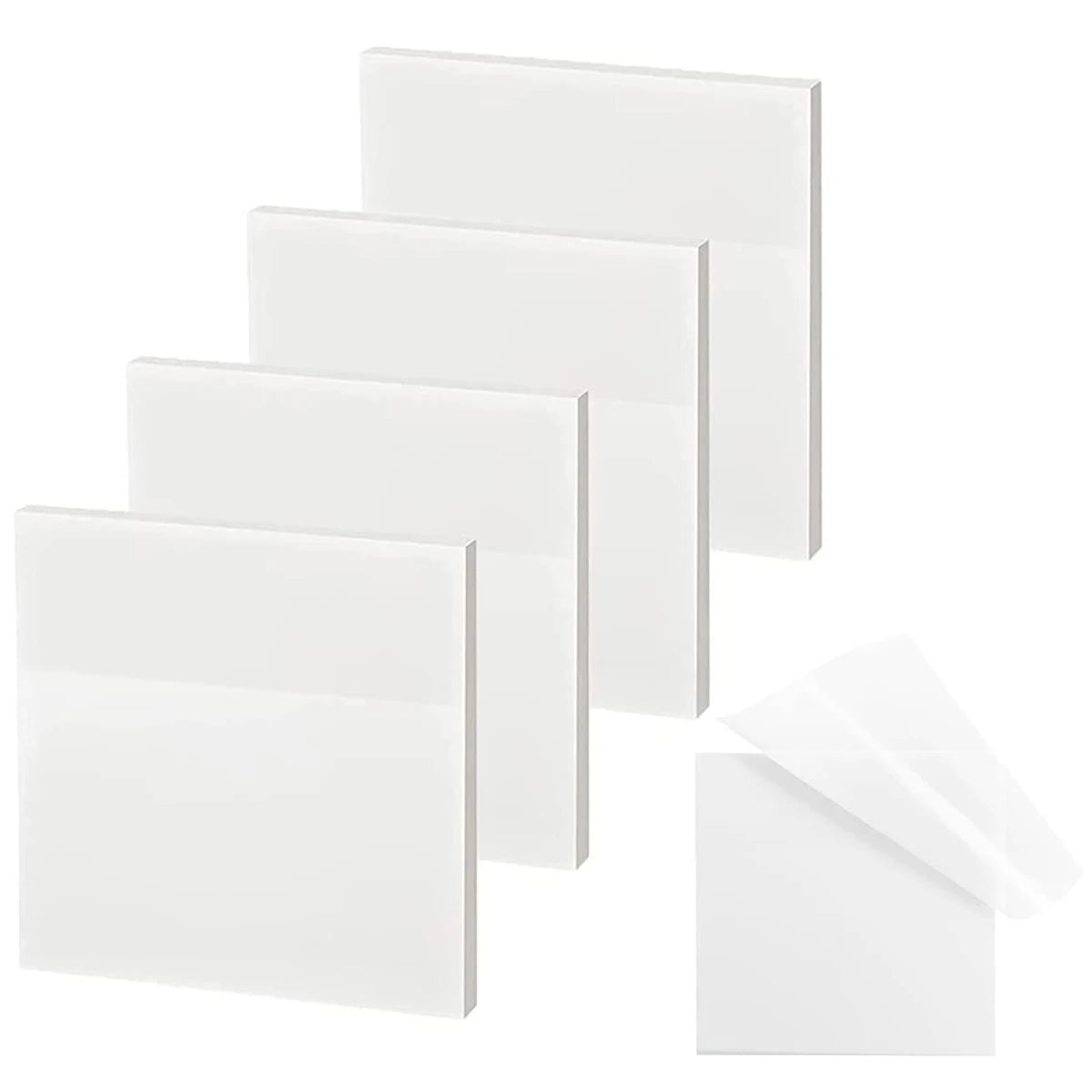 50 Sheets Transparante Sticky Notes Waterdichte Bericht & Signature Stickers voor Notebooks