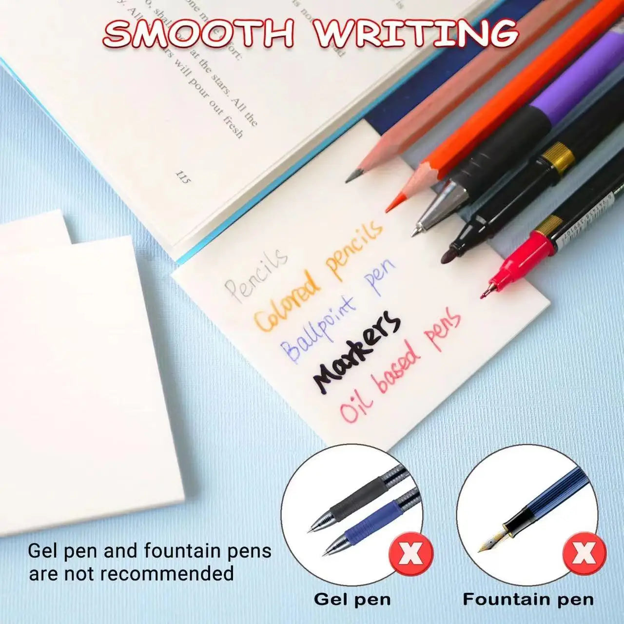 50 Sheets Transparante Sticky Notes Waterdichte Bericht & Signature Stickers voor Notebooks
