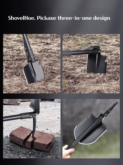 1PC Outdoor Opvouwbare Camping Schop Multifunctioneel wandelhulpmiddel, Portable Garden & Survival Shovel