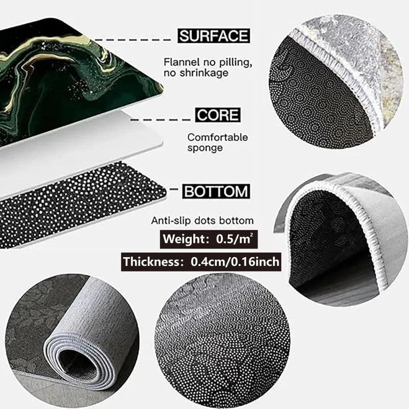 VIKAMA Office Chair Mat Anti-Slip, Wear-Resistant Tapijt voor thuis & Office Floor Protection