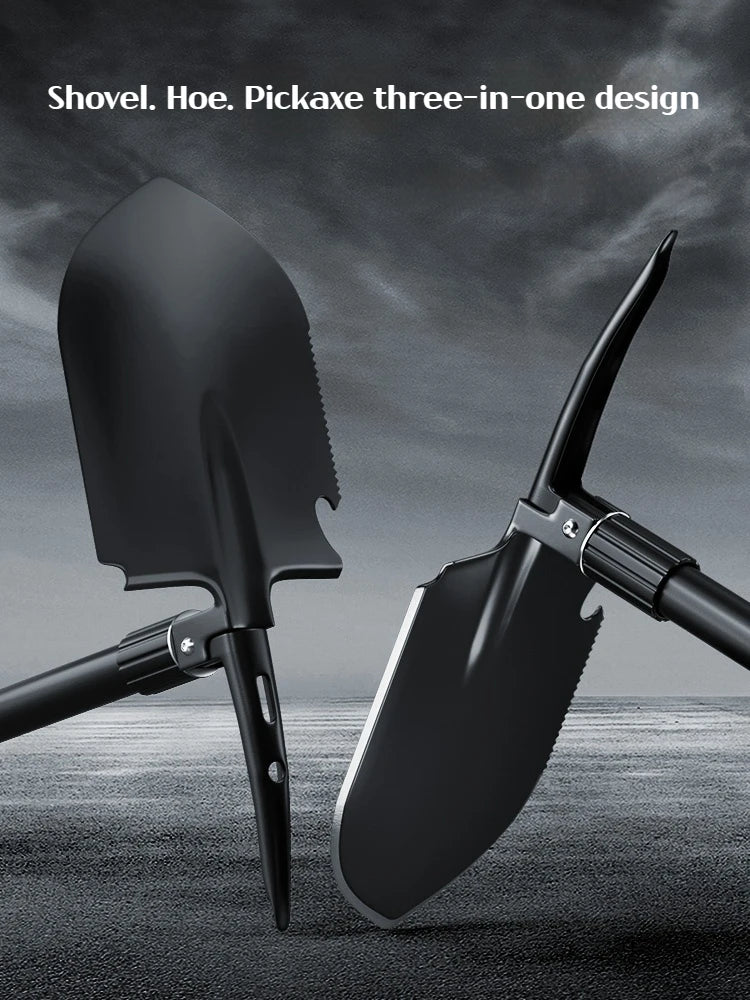 1PC Outdoor Opvouwbare Camping Schop Multifunctioneel wandelhulpmiddel, Portable Garden & Survival Shovel