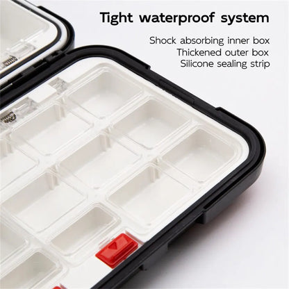 Premium waterdichte dubbelzijdige vis-aanvalsdoos Multifunctionele Bait & Tool Organizer