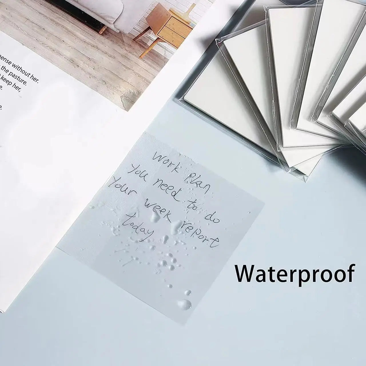 50 Sheets Transparante Sticky Notes Waterdichte Bericht & Signature Stickers voor Notebooks
