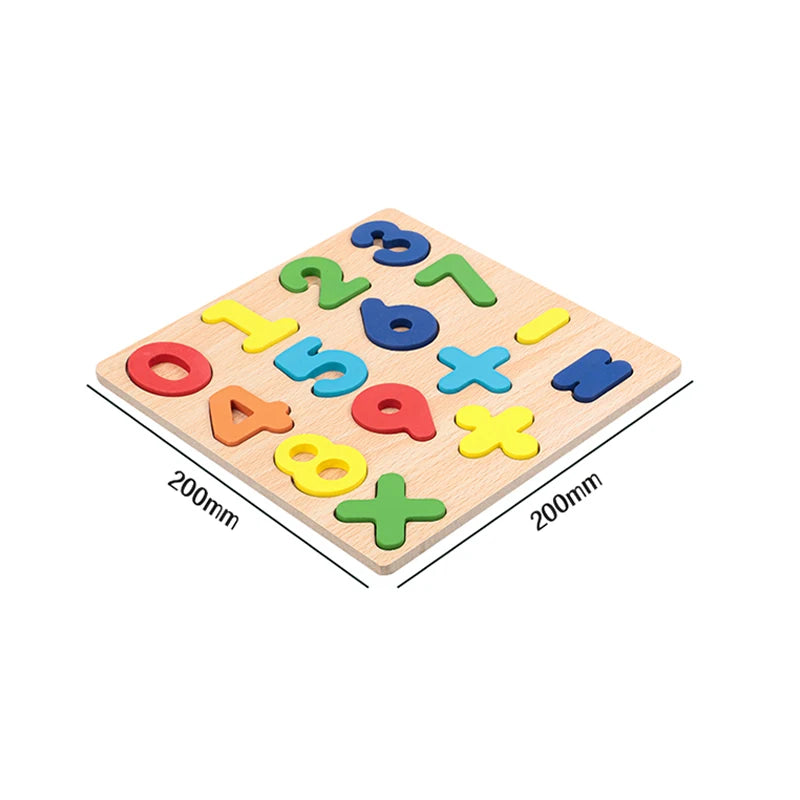 Kids Alfabet & Number Houten Puzzel Montessori Preschool Educatieve Speelgoed