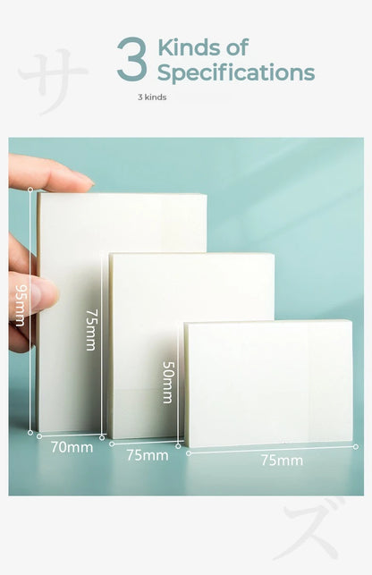 50 Sheets Transparante Sticky Notes Waterdichte Bericht & Signature Stickers voor Notebooks
