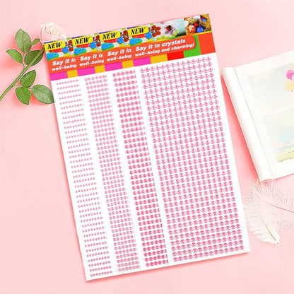 1040/900/504Pcs Acryl Drill DIY Crystal Rhinestone Self-Adhesive Stickers voor telefoonkasten, kaarten en ambachten