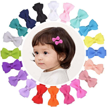 1.2 Inches Mini haarbogen met clip Massief kleuren Haargrepen voor kinderen & Baby Girl