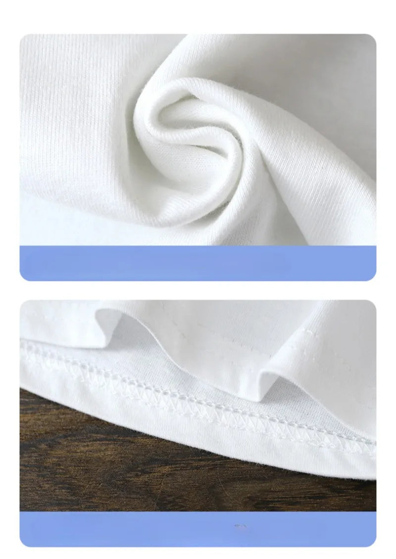 2-10Y kinderen pure katoen korte sleeve sleeve sleeve sleeve sleeve t-shirt baby jongens & meisjes zomer tops