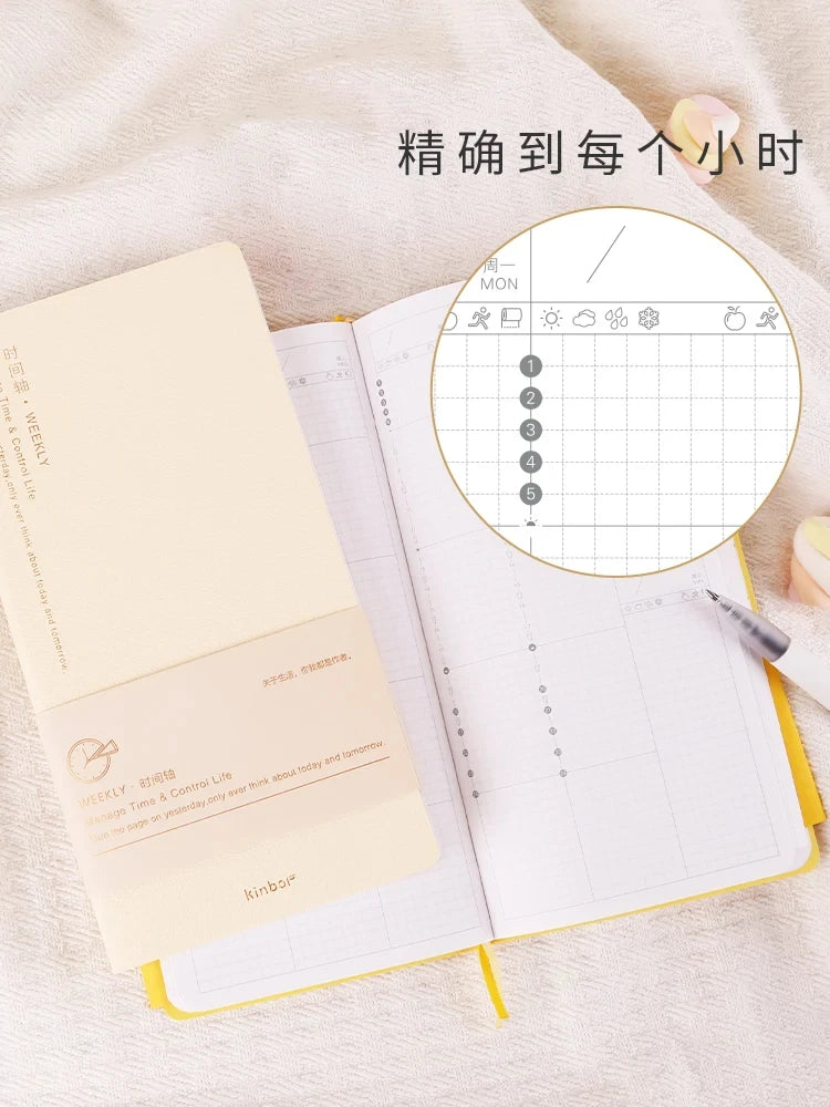 Kinbor Wekelijkse Planner Notebook Ondag- & Maandelijkse Agenda Journa