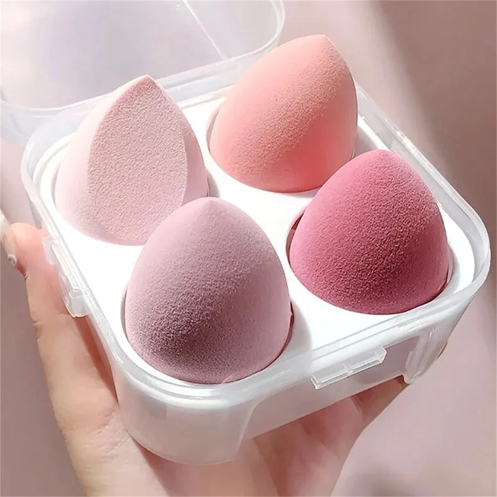 4PCS Makeup Sponge Blender Beauty Egg Cosmetic Puff – Soft Foundation & Powder Sponges for Women, Professional Beauty Tools