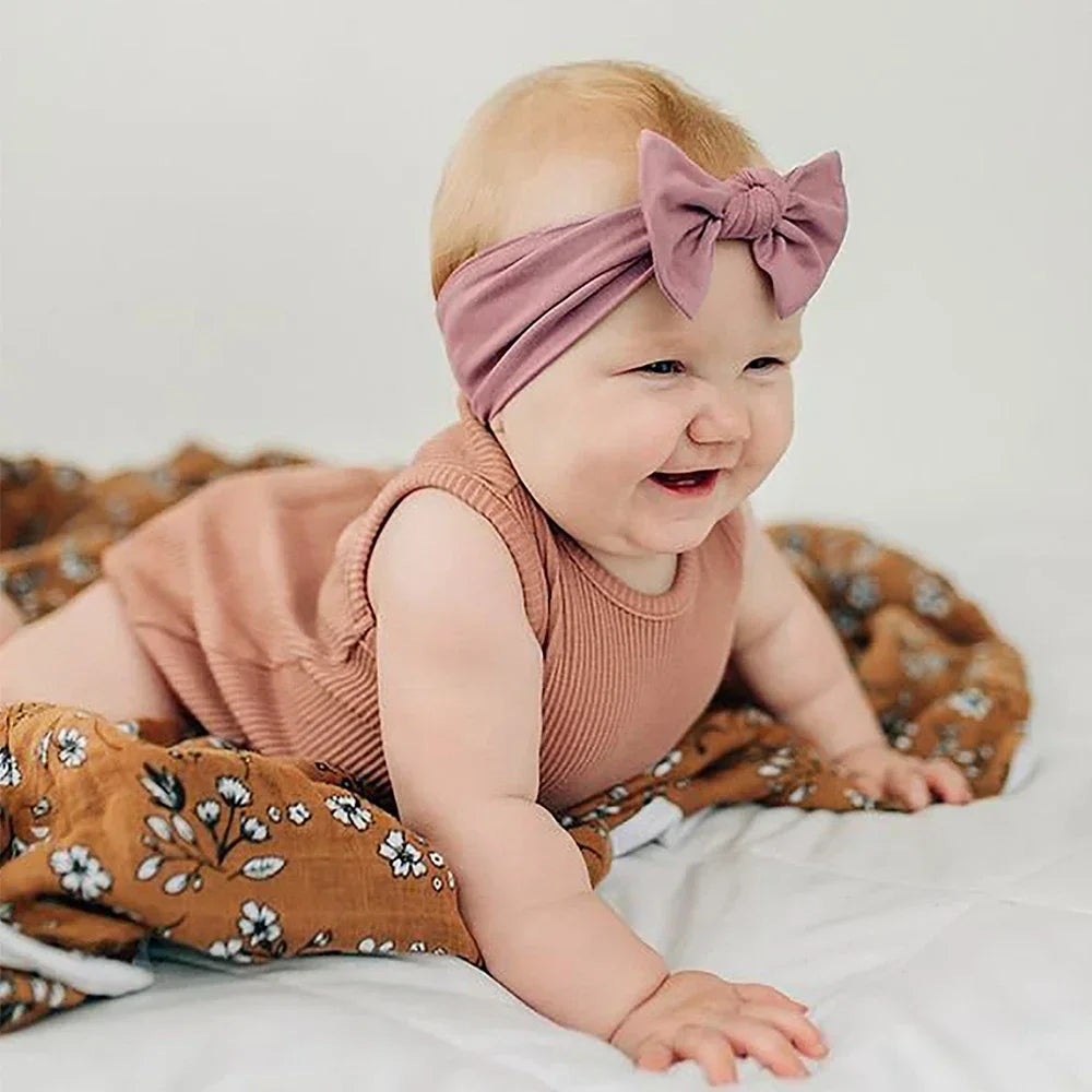 1Pc Baby Nylon Headscarf .Handmade Flower Headband voor pasgeboren meisjes, Peuter Elastische Haar Tulband