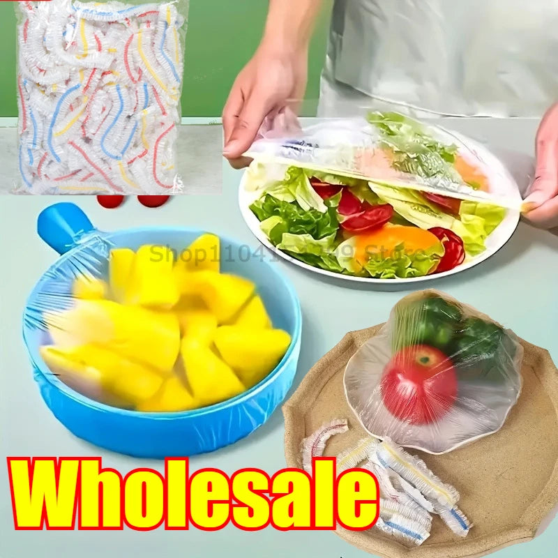 Kleurrijke wegwerpbare en herbruikbare voedselhoesjes Elastische Plastic Wrap voor Bowls, Fruit en voedselopslag